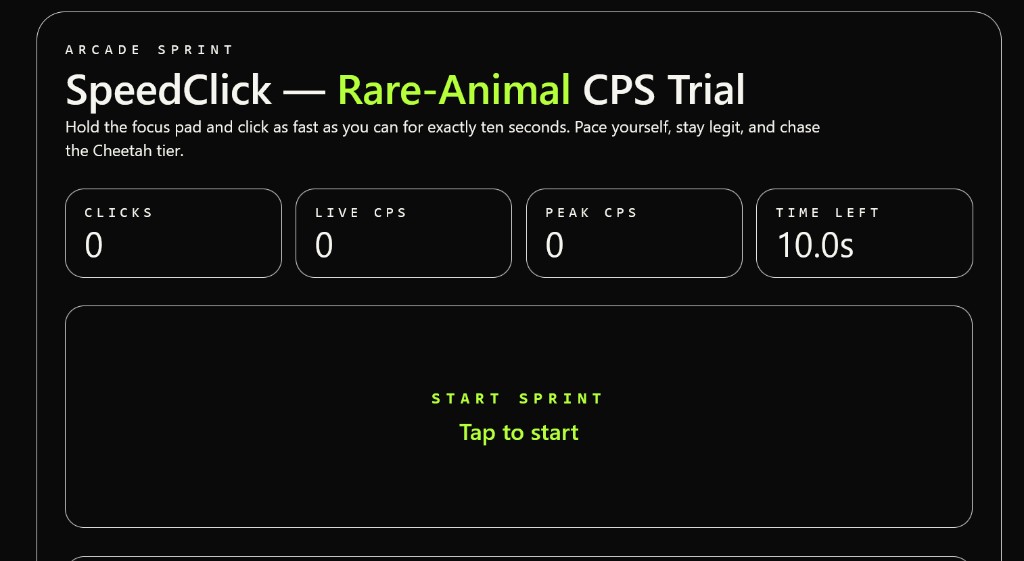 Relay: SpeedClick and the ten-second honesty window — dodiesworld